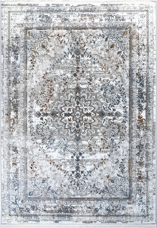 Bohemian Paradise Vintage Medalion Grey Multi Rug