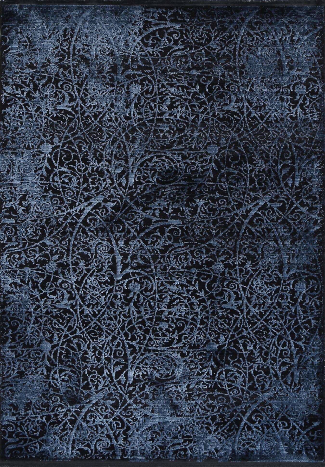 Brooklyn Intricate Floral Blue Rug