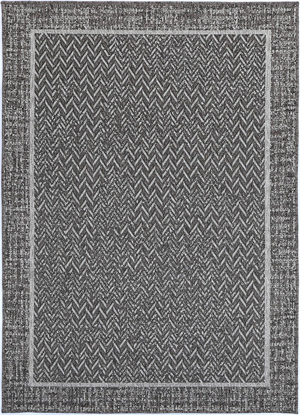 Capri Black Natural Boarder Rug