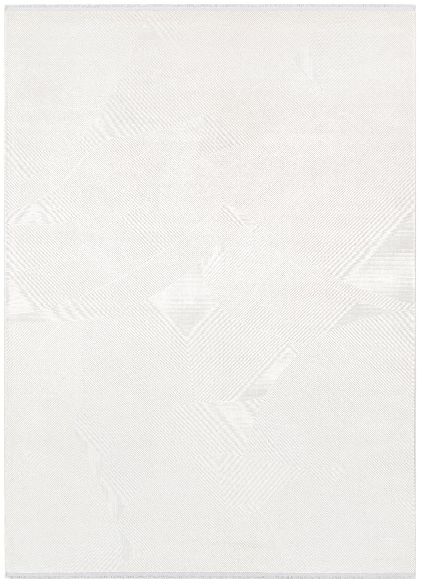 Chateau Geometric Lines White Rug