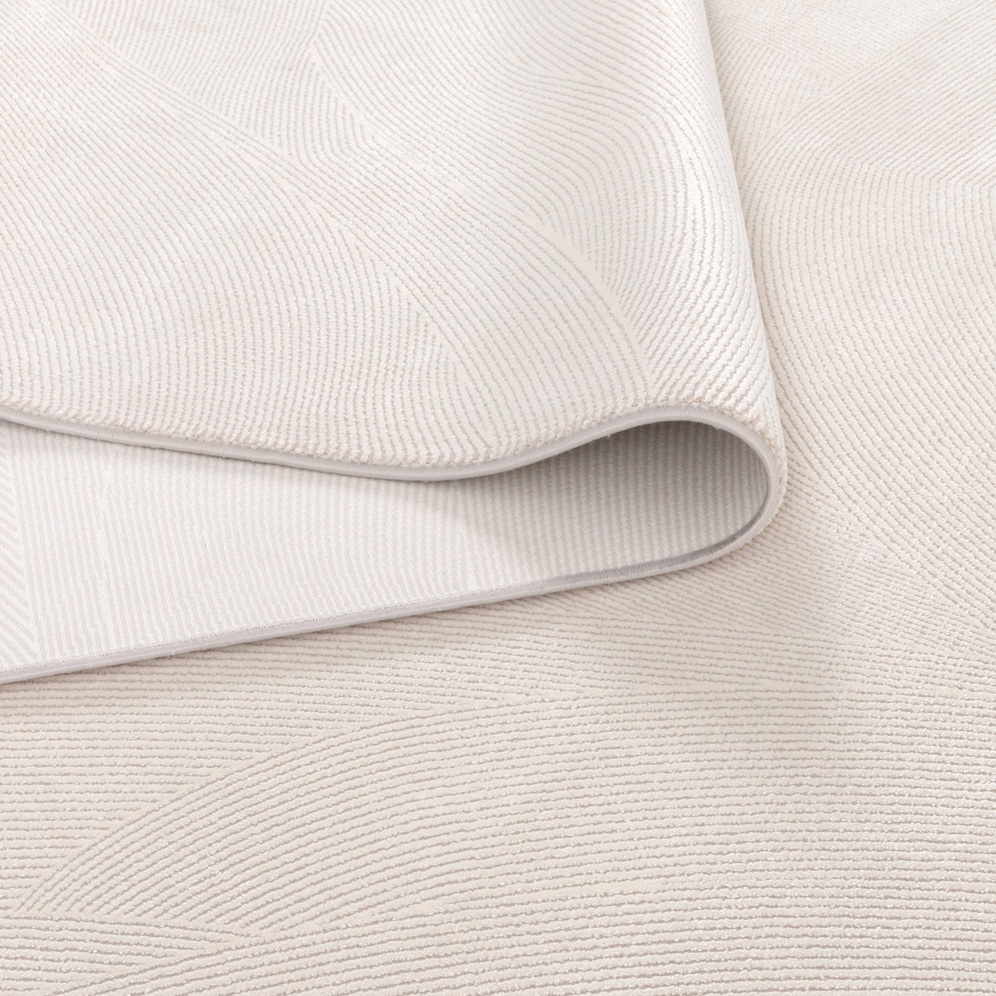 Chateau Geometric Lines White Rug