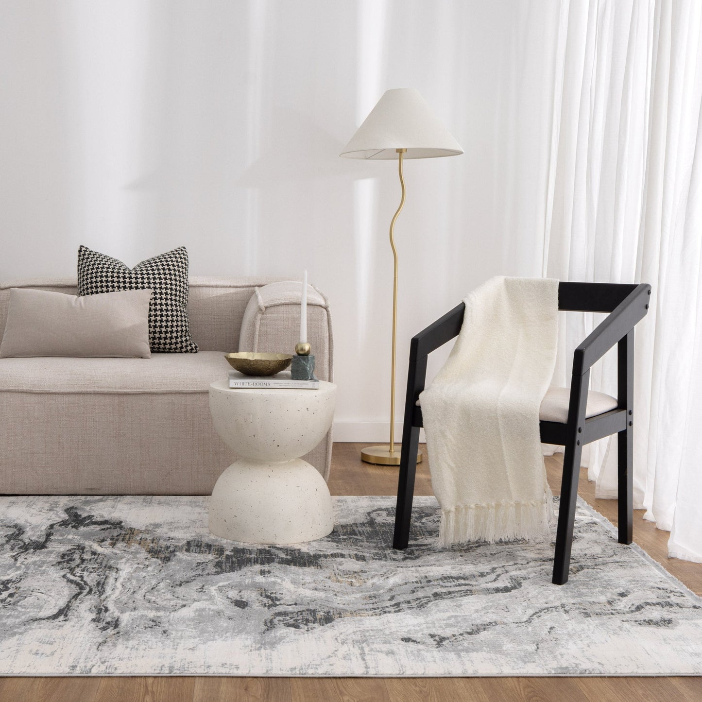 Chateau Marble Grey Rug