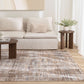 Cherie Distressed Look Watercolour Beige Grey Rug