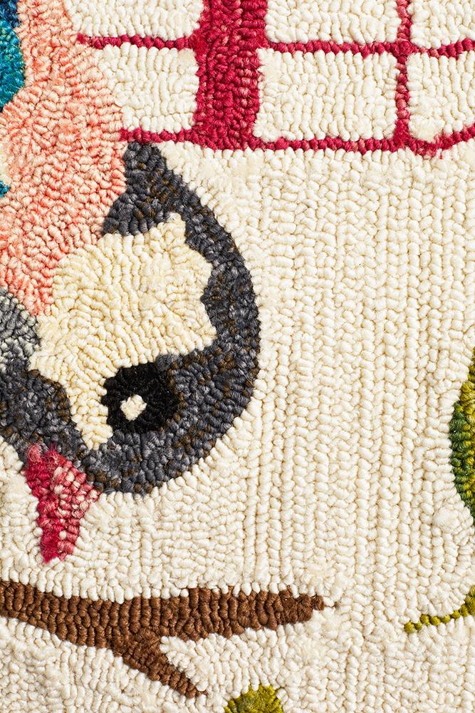 Cabana Finch and Nest Exquisite Indoor Outdoor Rug Cream