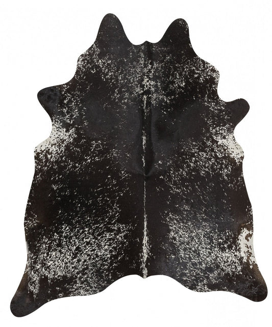 Exquisite Natural Cow Hide Salt & Pepper Black