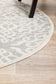 Chrome Lydia Silver Round Rug