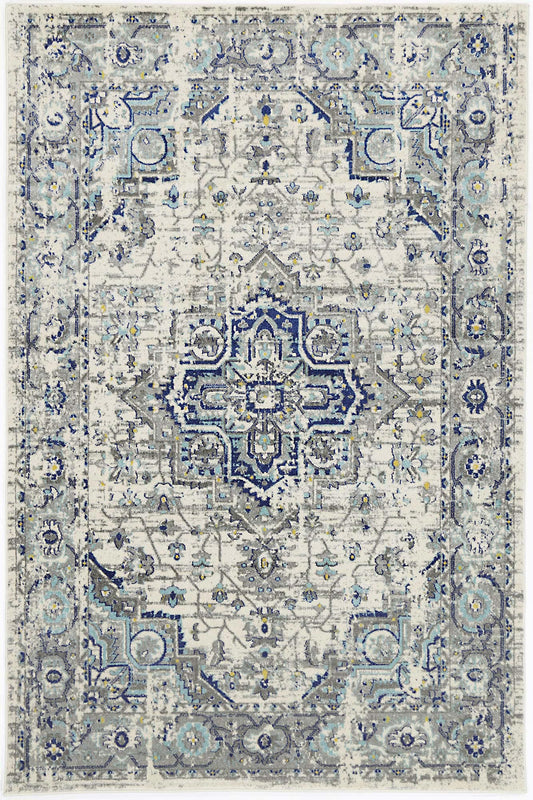 Delicate MeMontana Ivory & Blue Rug