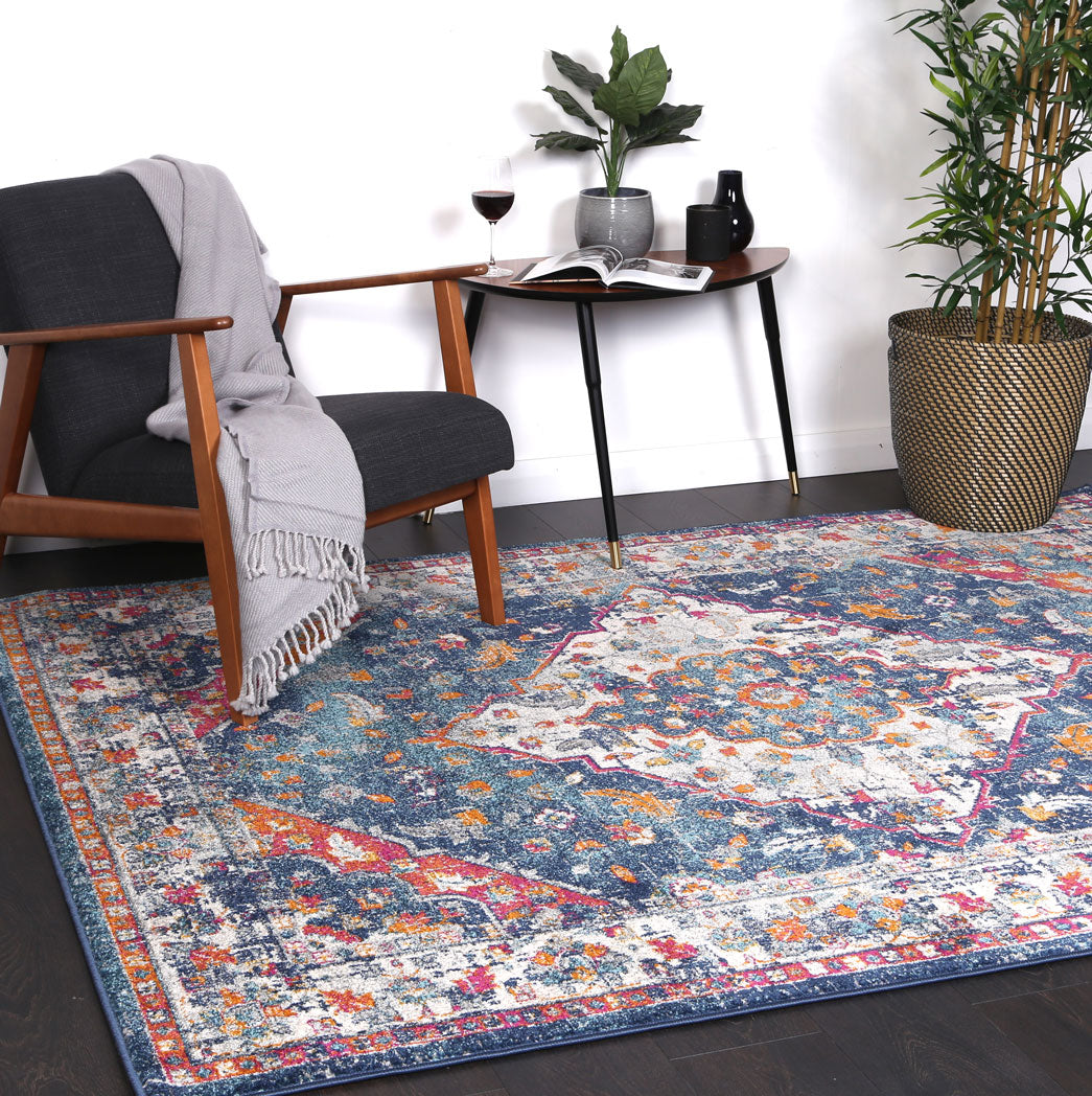 Delicate Medalion Multi Coloured Rug