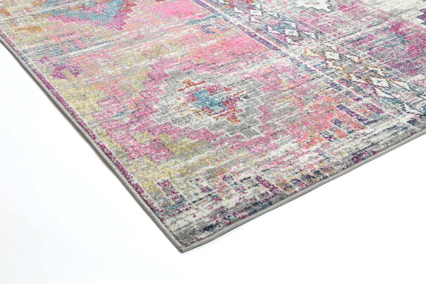 Delicate Ikat Multi Coloured Rug