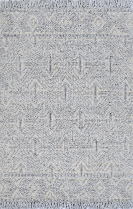 Diego Tribal Grey Wool Rug
