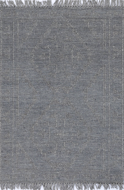 Diego Ornamental Grey Multi Wool Rug
