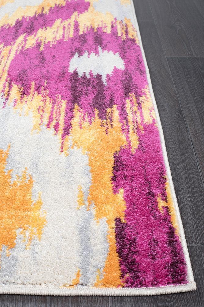 Dimensions Divinity Burst Aubergine Modern Rug