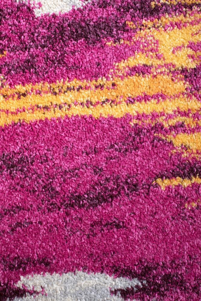 Dimensions Divinity Burst Aubergine Modern Rug