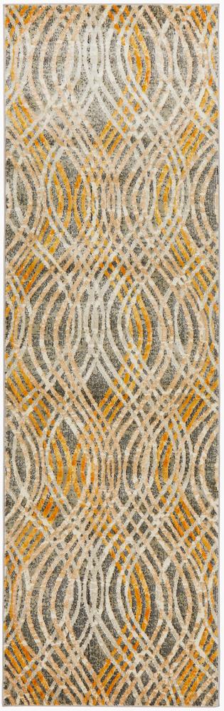 Dreamscape Flurry Modern Charcoal Runner Rug