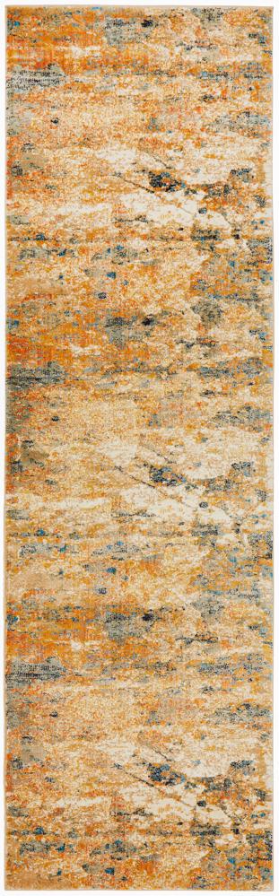 Dreamscape Tribute Modern Rust Runner Rug