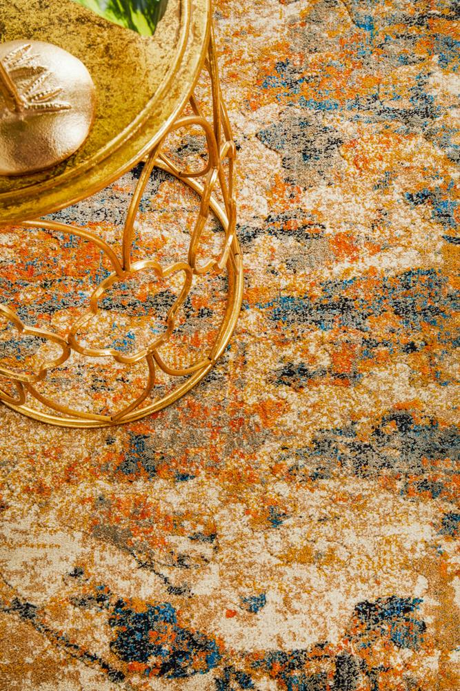 Dreamscape Tribute Modern Rust Runner Rug