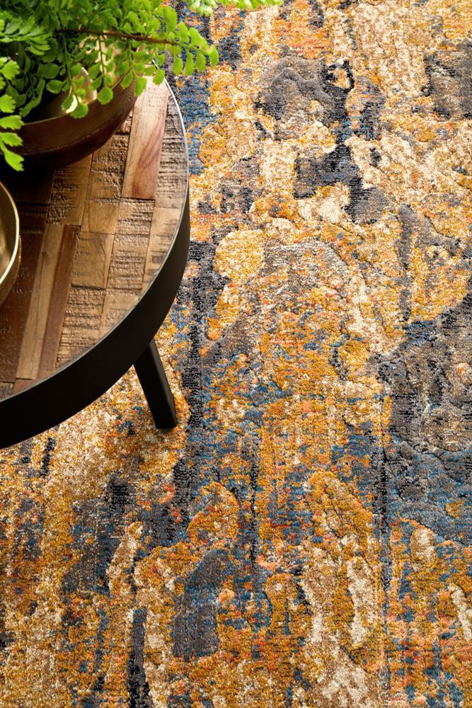 Dreamscape Tribute Modern Rust Rug