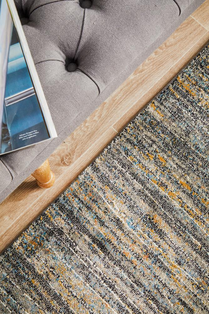 Dreamscape Distinguish Modern Slate Runner Rug