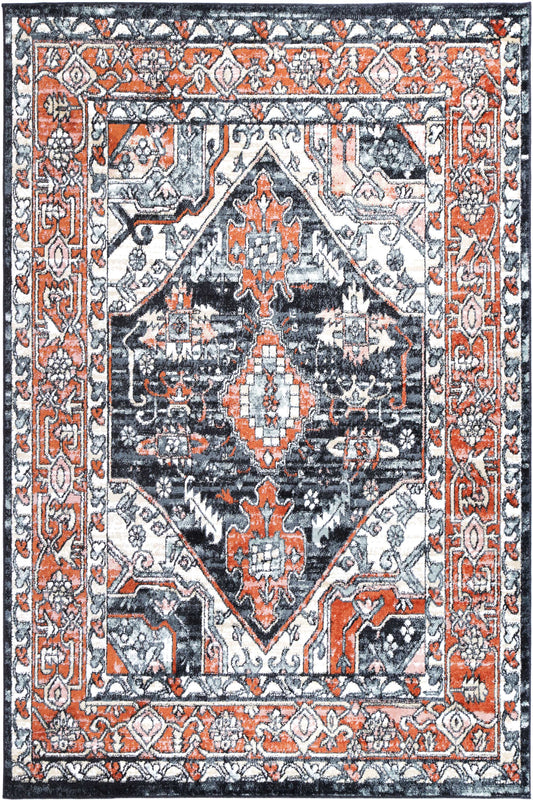 Estate Leoplda Traditional Black Rug