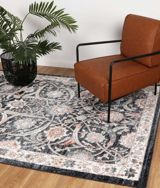 Estate Mylestone Traditional Charcoal Rug