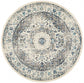 Evoke Mist White Transitional Round Rug