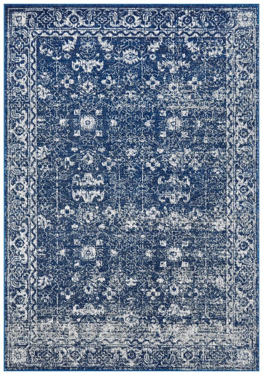 Evoke Oasis Navy Transitional Rug