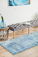 Evoke Muse Blue Transitional Runner Rug