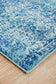 Evoke Muse Blue Transitional Runner Rug