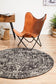 Evoke Scape Charcoal Transitional Round Rug