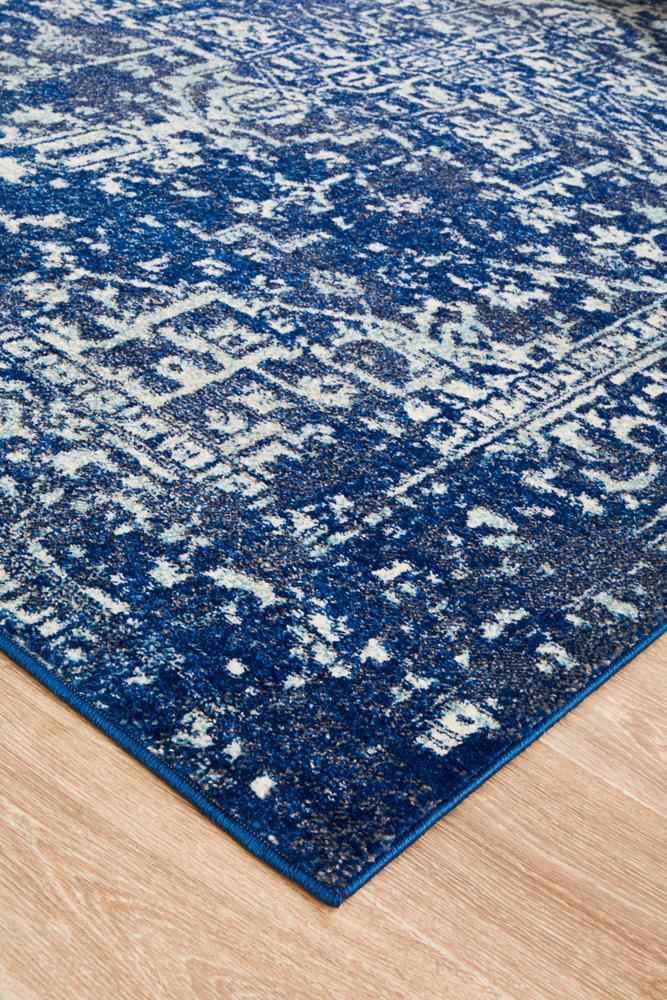 Evoke Contrast Navy Transitional Rug