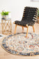 Evoke Peacock Ivory Transitional Round Rug