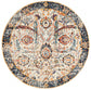 Evoke Peacock Ivory Transitional Round Rug