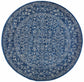 Evoke Artist Navy Transitional Round Rug