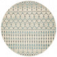 Evoke Slate White Transitional Round Rug