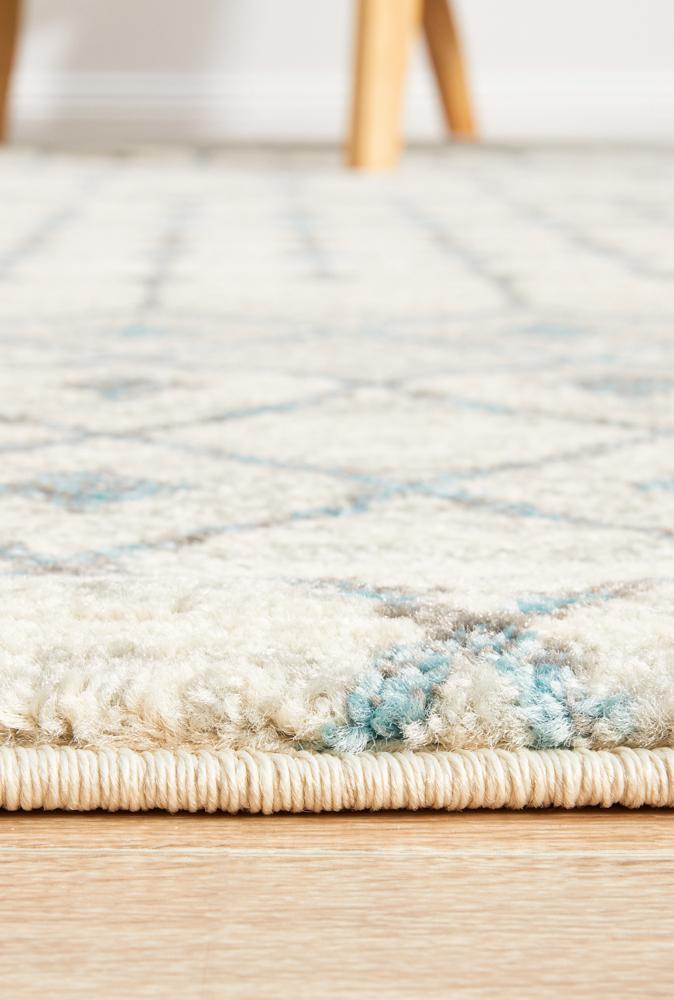 Evoke Slate White Transitional Rug