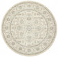 Evoke Winter White Transitional Round Rug