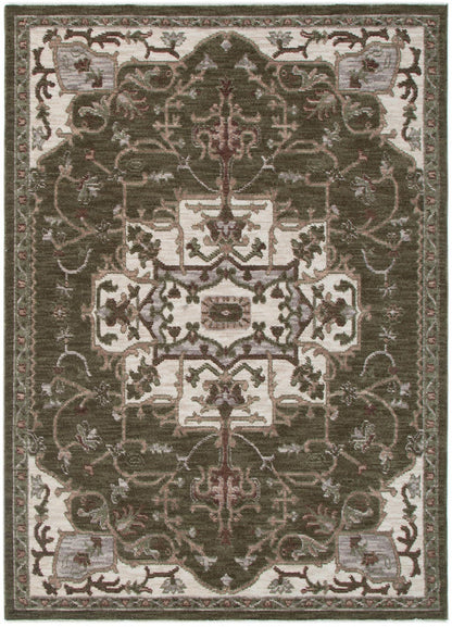 Horizon Olive Green Medallion Rug H116