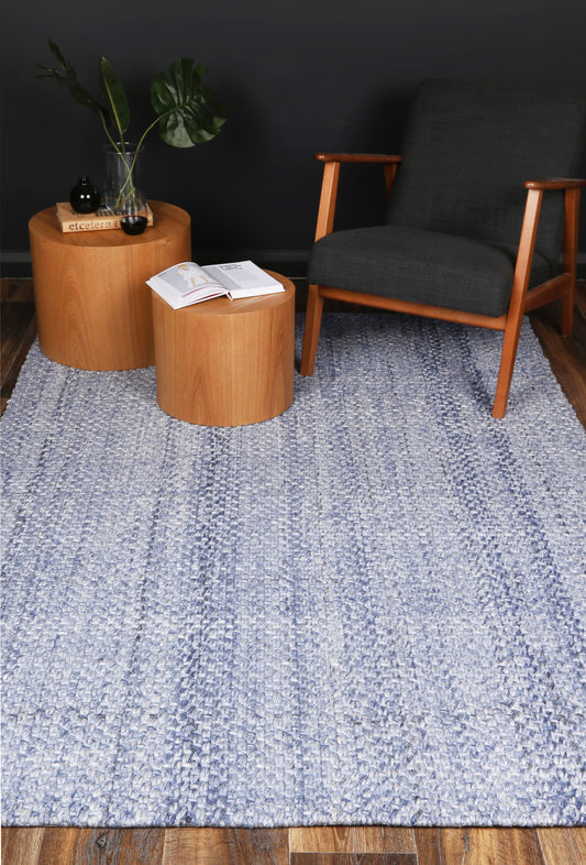 Harlow Chignon Blue Wool Blend Rug