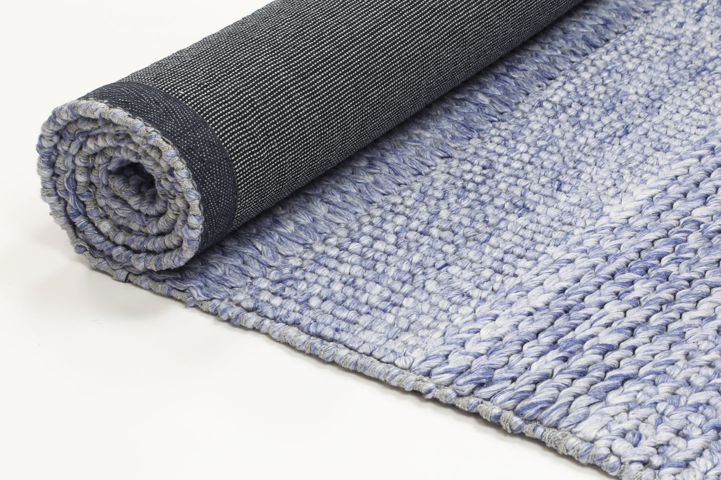 Harlow Grace Blue Wool Blend Rug