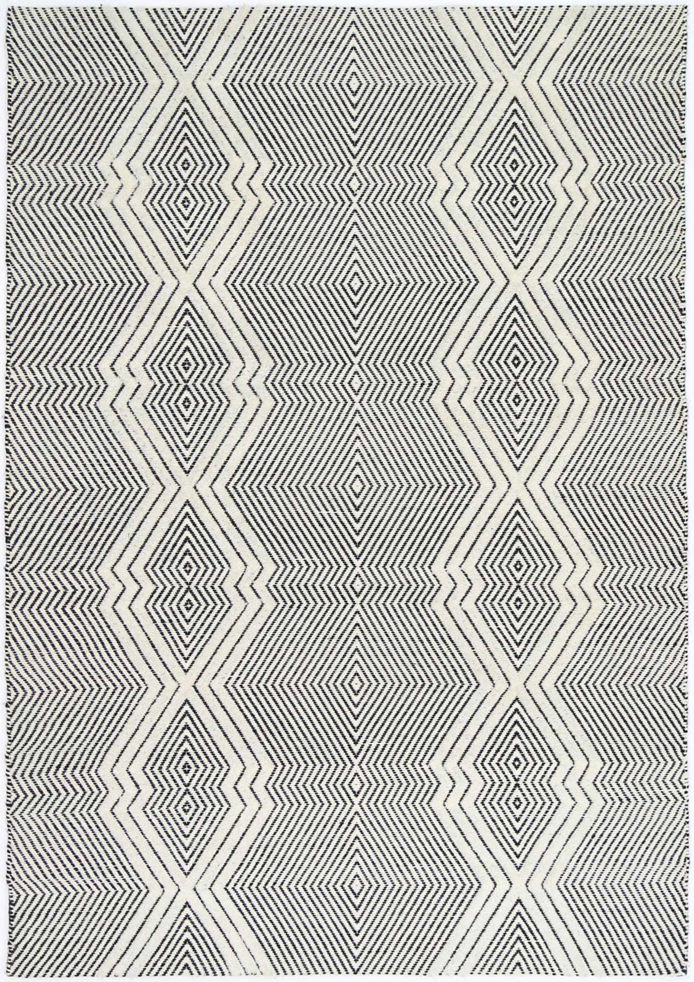 Himalaya Saw Tribal Ivory Wool  Rug