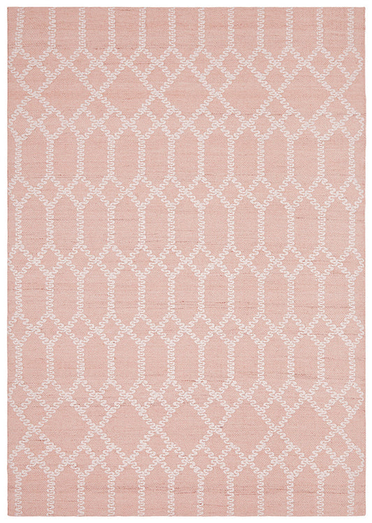 Krisha Tribal Trellis Rug Nude Soft Pink