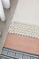 Esha Textured Woven Rug White Peach