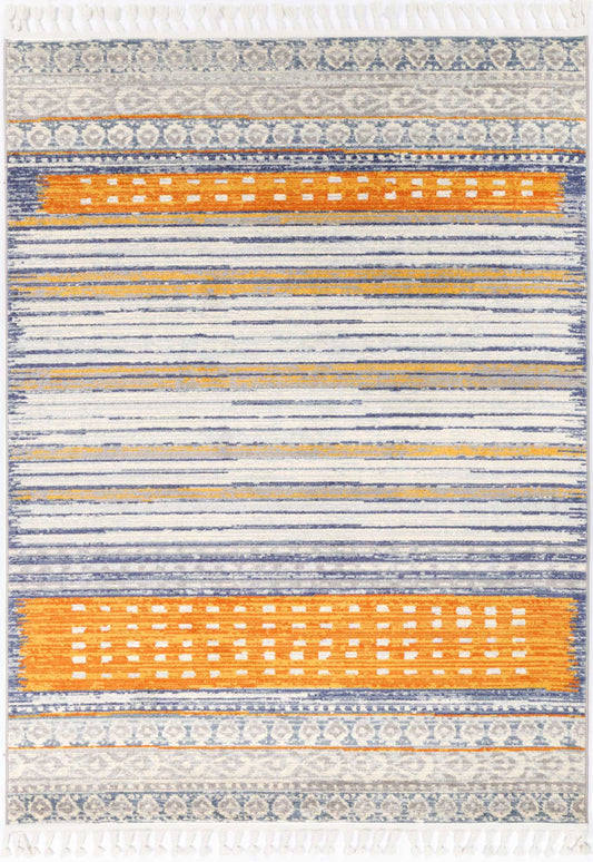 Inca Chuqito Orange Contemporary Rug