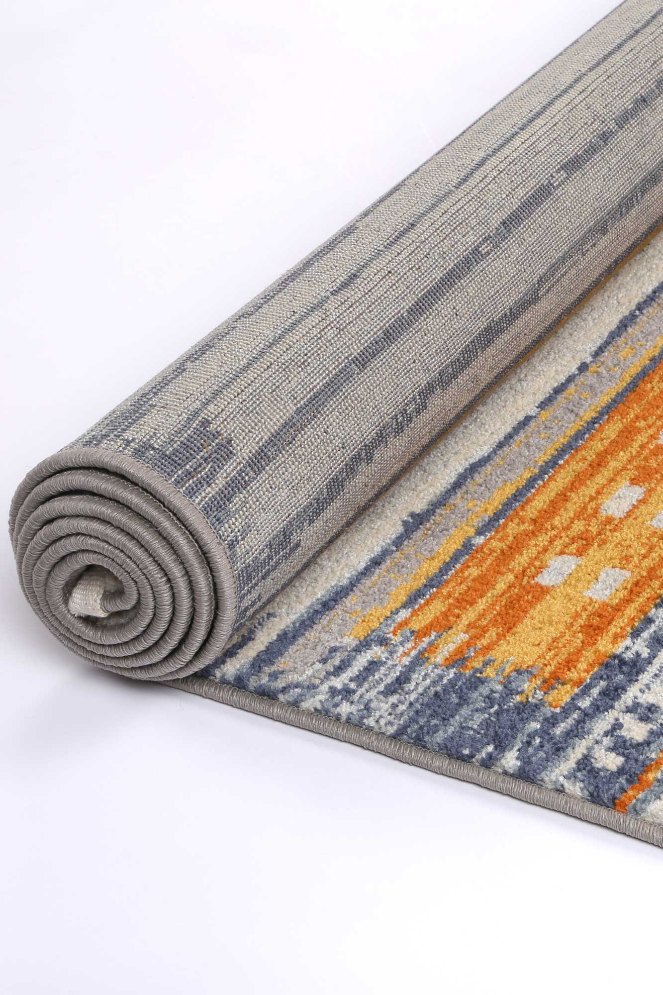 Inca Chuqito Orange Contemporary Rug