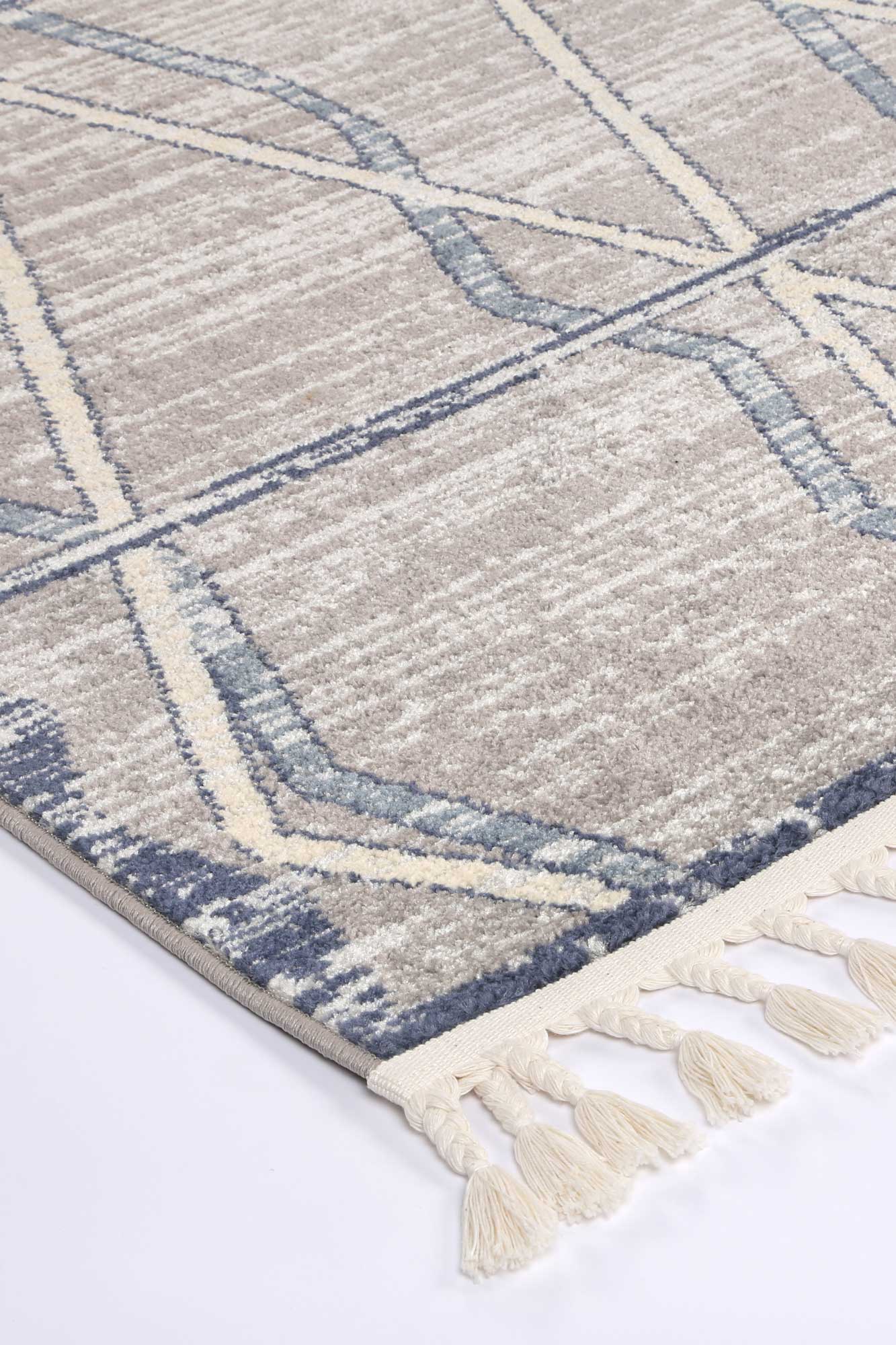 Inca Tupzia Blue & Grey Contemporary Rug