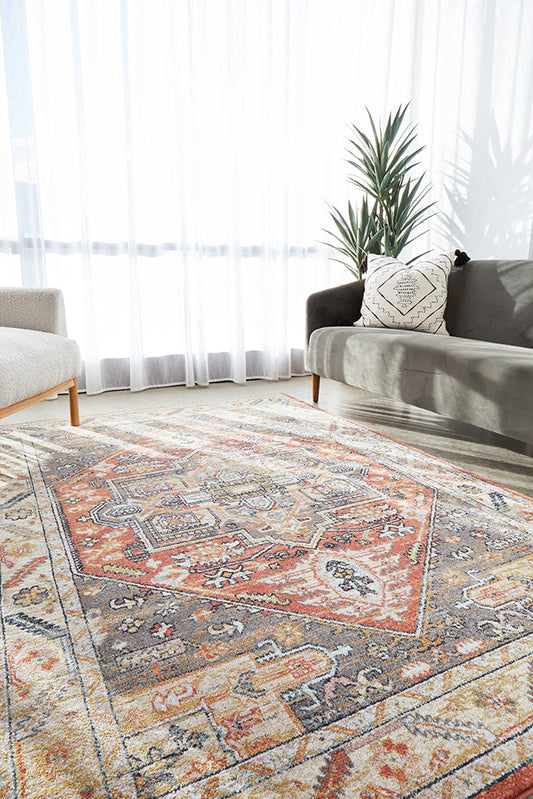 Legacy Emblem Star Terracotta Rug