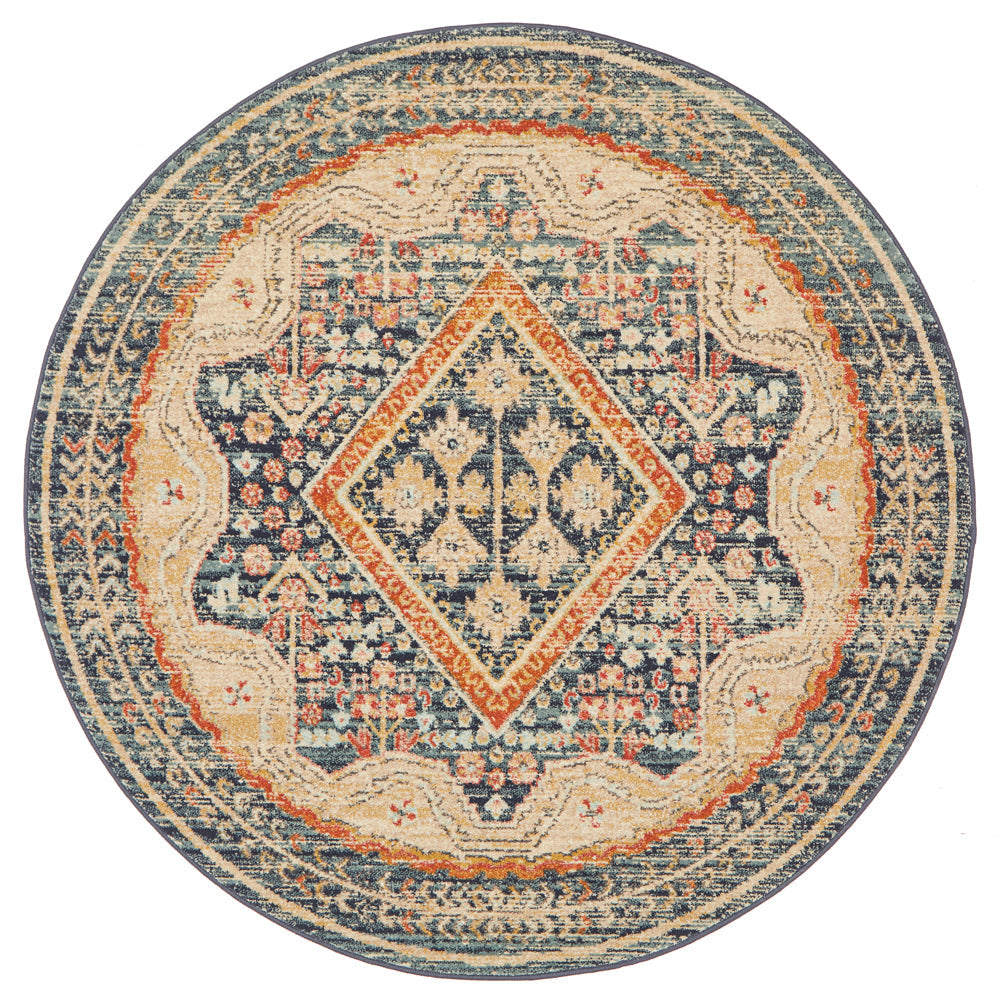 Legacy 863 Navy Round Rug