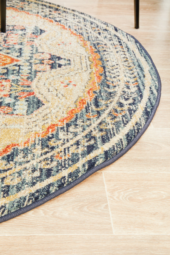 Legacy 863 Navy Round Rug