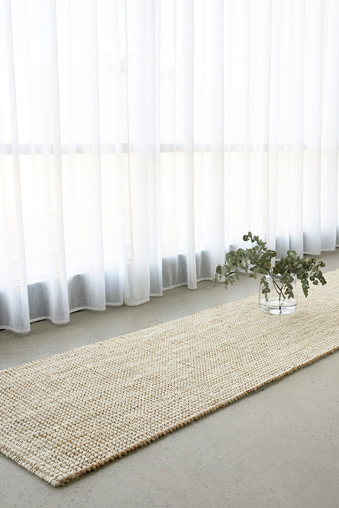 Madras Marlo White Runner Rug