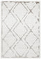 Kendall Contemporary Diamond Rug White Grey